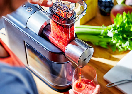 Upp till 90 %* av frukten extraheras