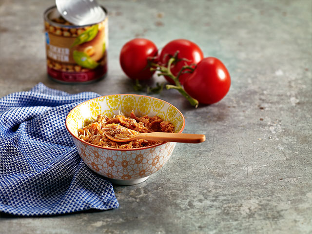 Kikärter med nudlar