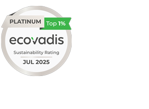 Platinamedalj EcoVadis juli 2025