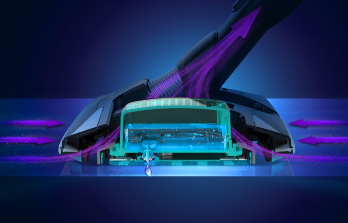 Funktioner f&ouml;r dammsugnings- och moppmunstycket