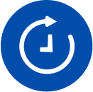 ikon f&ouml;r tidsbesparing