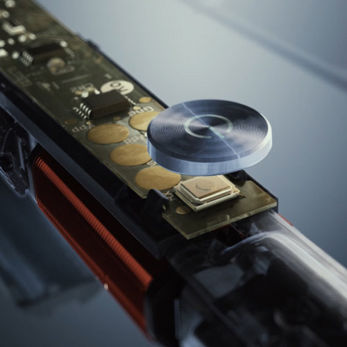 En n&auml;rbild av en maskins inre funktioner.