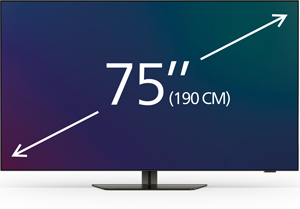 75-77 tums TV-apparater