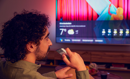 Smart TV-r&ouml;ststyrningsfunktion mobil