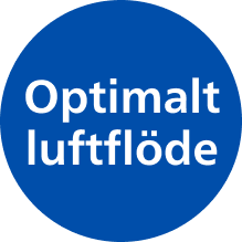 Ikon f&ouml;r optimalt luftfl&ouml;de